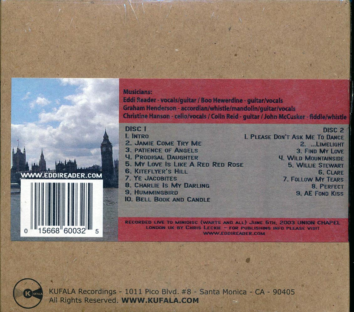 Eddi Reader - Live: London, UK 05.06.03 (2xCD) Music CD