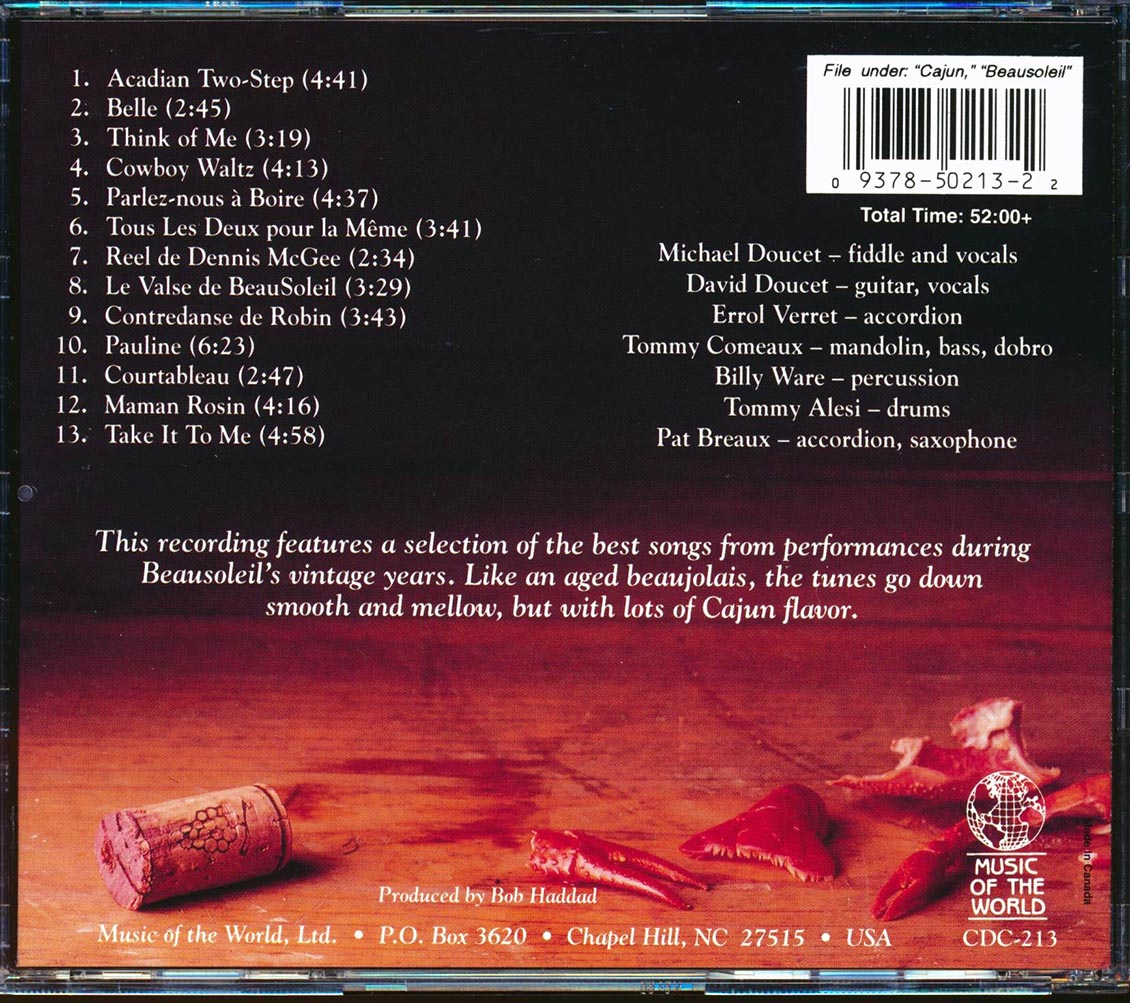 Beausoleil - Vintage Beausoleil Music CD