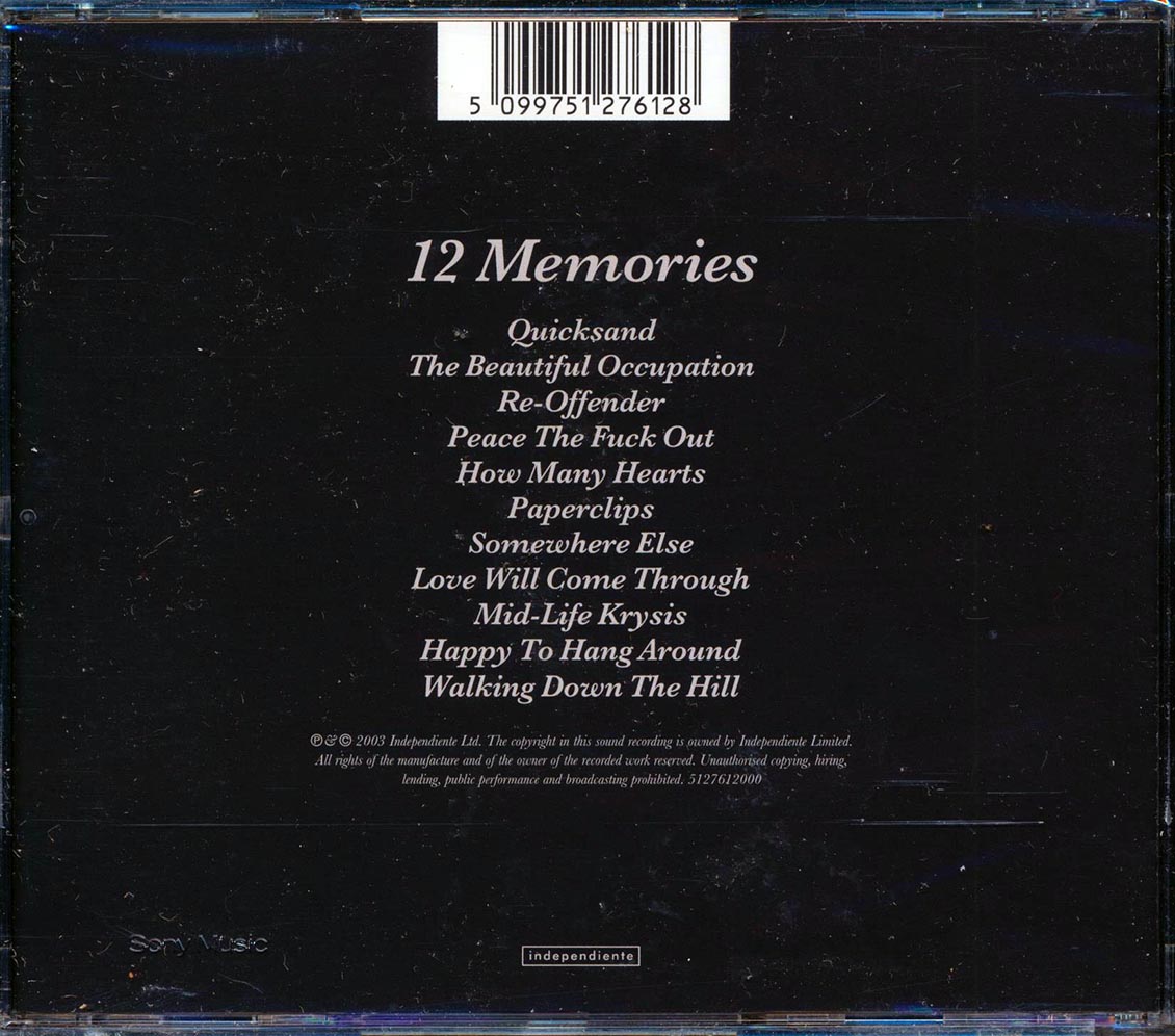 Travis - 12 Memories Music CD