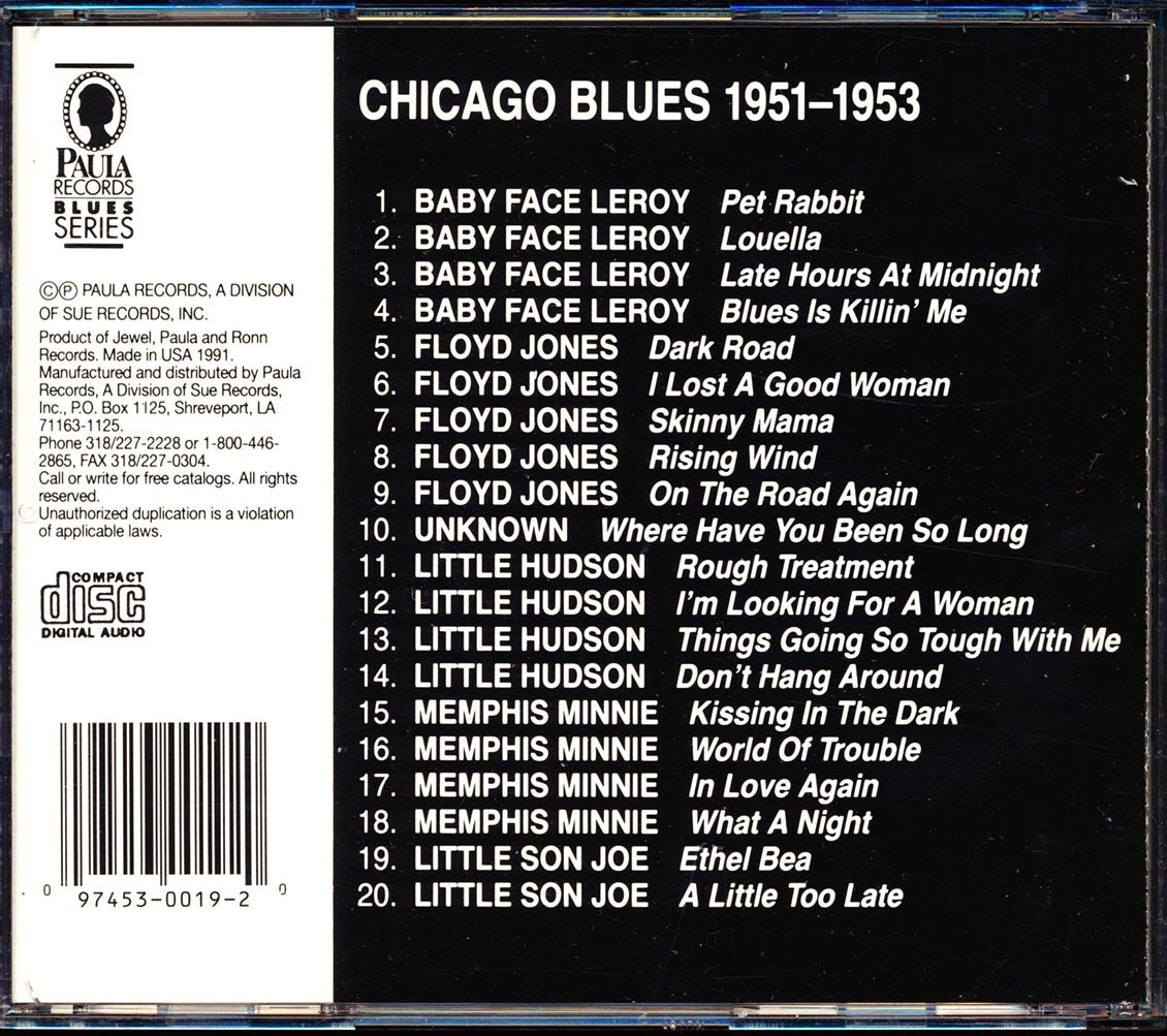 Baby Face Leroy, Floyd Jones, Little Hudson, Memphis Minnie, Little Son Joe - Blues Is Killin' Me (20 tracks) Music CD
