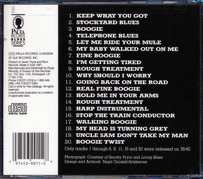 Snooky Pryor Featuring Sunnyland Slim Piano Snooky Pryor Featuring Sunnyland Slim Piano 20 tracks Music CD