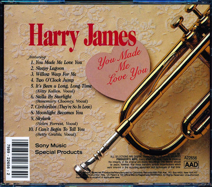 Harry James - You Made Me Love You Music CD