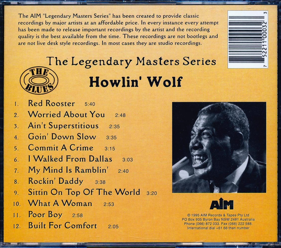 Howlin' Wolf - The Legendary Masters Series: The Blues Music CD