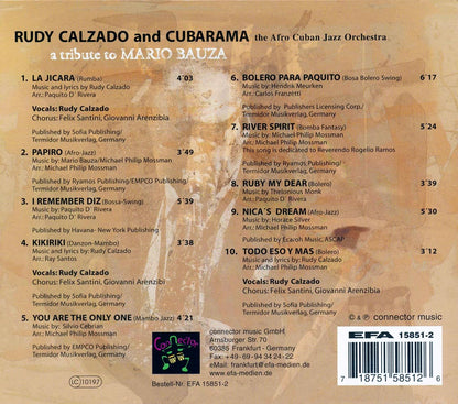 Rudy Calzado & Cubarama - A Tribute To Mario Bauza, Featuring Paquito D' Rivera (The Afro Cuban Jazz Orchestra) Music CD