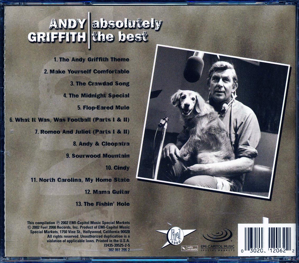 Andy Griffith - Absolutely The Best (marked/ltd stock) Music CD