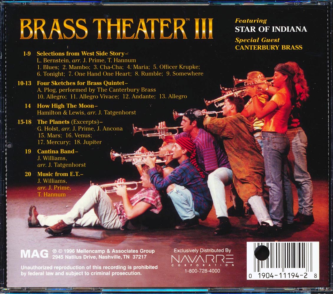 Star Of Indiana, With Special Guest Canterbury Brass - Bass Theater III (orig. press) (marked/ltd stock) Music CD