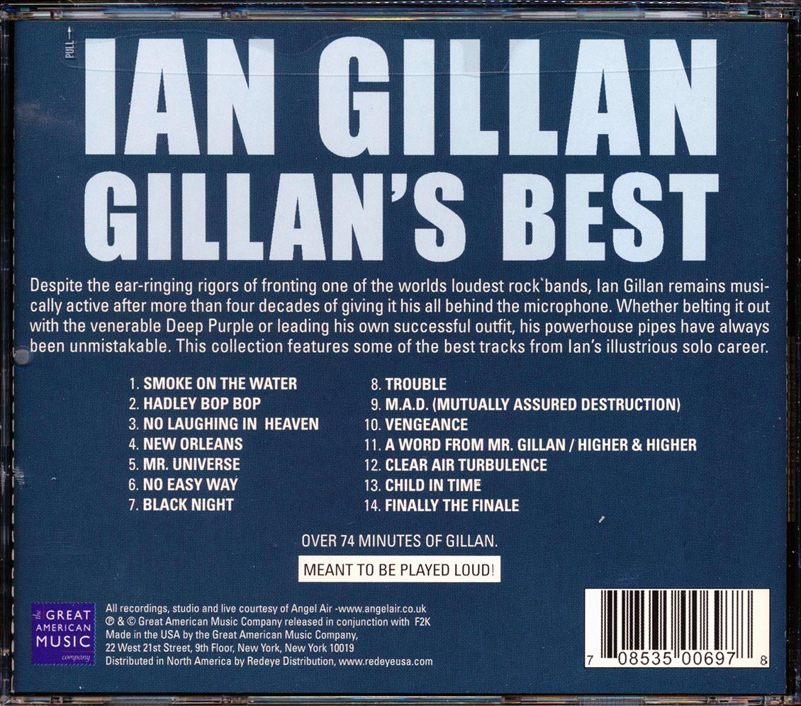 Ian Gillan - Gillan's Best Music CD