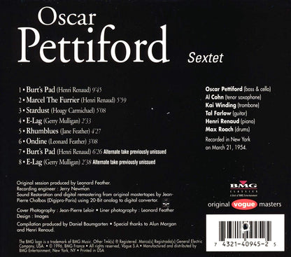 Oscar Pettiford - Sextet (marked/ltd stock) (remastered) Music CD