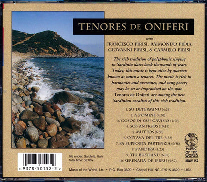 Tenores De Oniferi - Polyphonic Singing From Sardinia Music CD