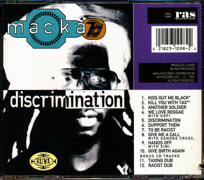 Macka B - Discrimination (marked/ltd stock) Music CD