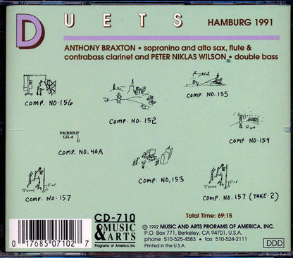 Anthony Braxton, Peter N Wilson - Duets Hamburg 1991 (incl. large booklet) Music CD
