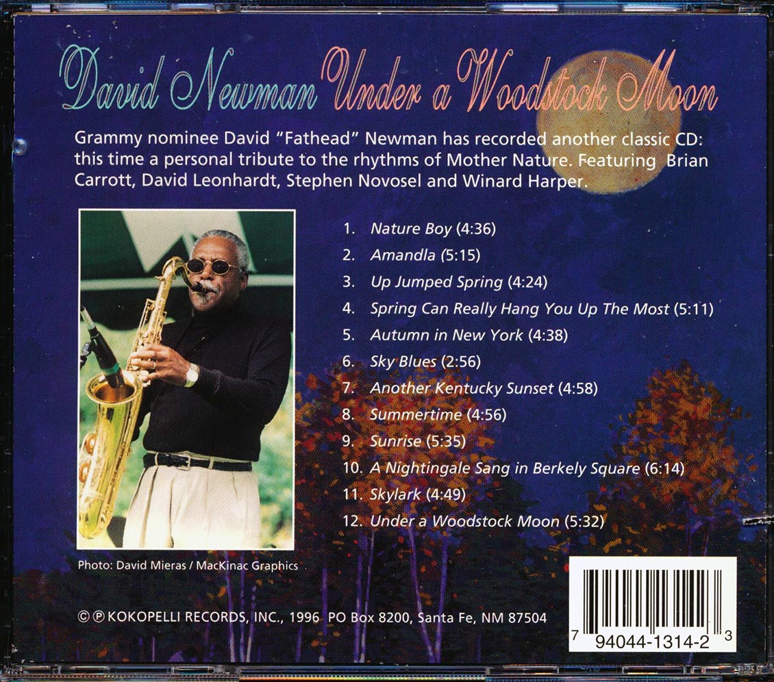David Newman Under A Woodstock Moon Music CD