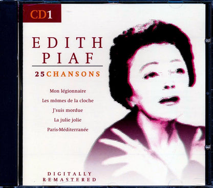 Edith Piaf - 25 Chansons (25 tracks) Music CD