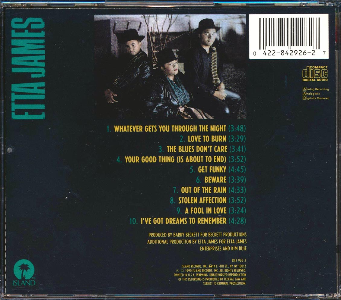 Etta James - Stickin' To My Guns Music CD