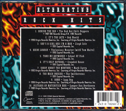 Bob Mould, The Red Hot Chili Peppers, Iggy Pop, Crowded House, Etc. - Alternative Rock Hits Music CD