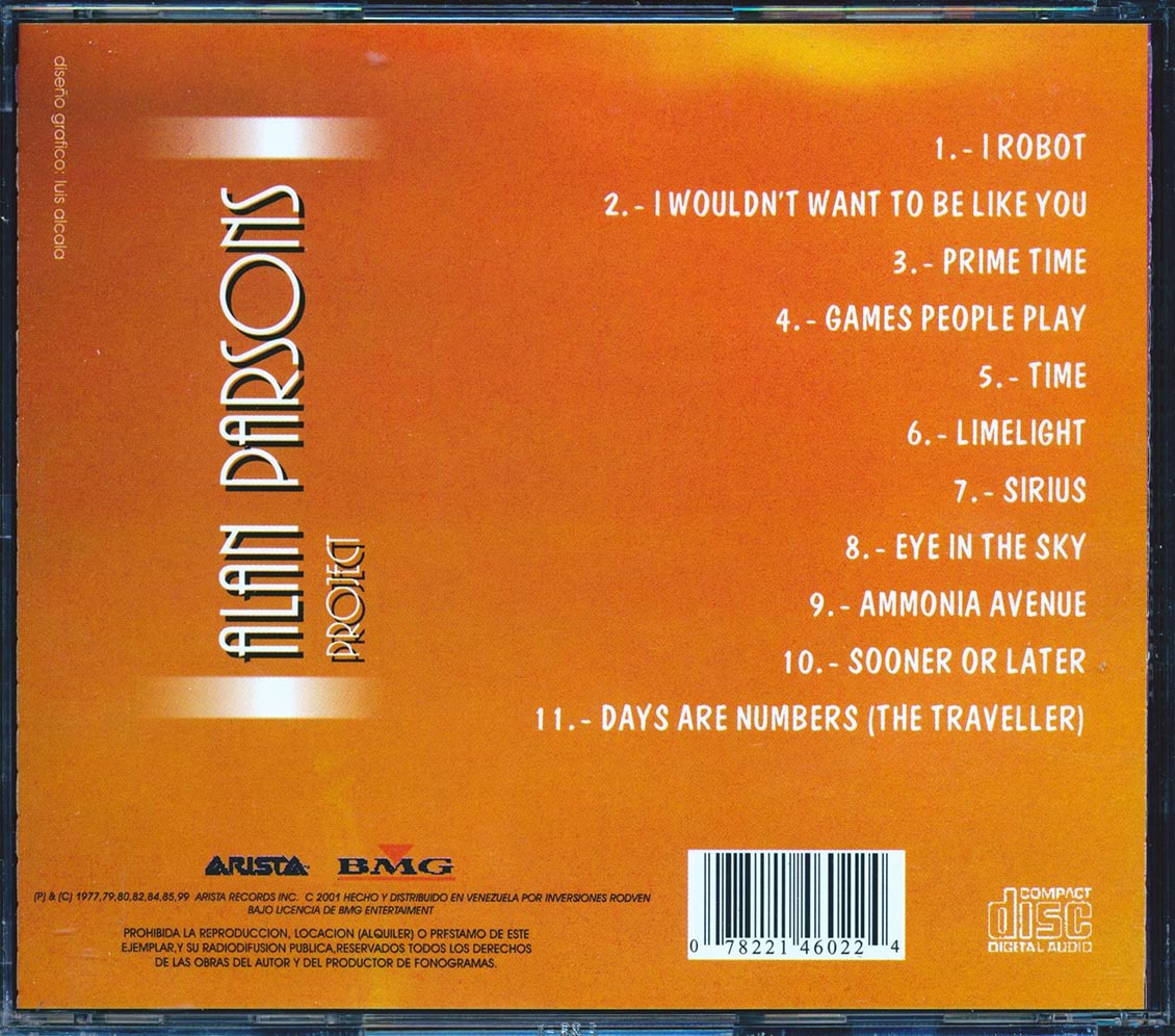 The Alan Parsons Project Grandes Exitos Music CD
