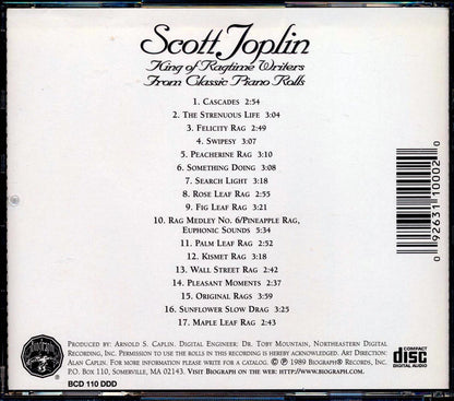 Scott Joplin - King Of Ragtime Writers Music CD