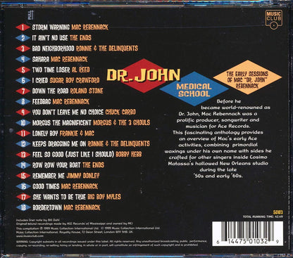 Dr. John - Medical School: The Early Sessions Of Mac Dr. John Rebennack Music CD
