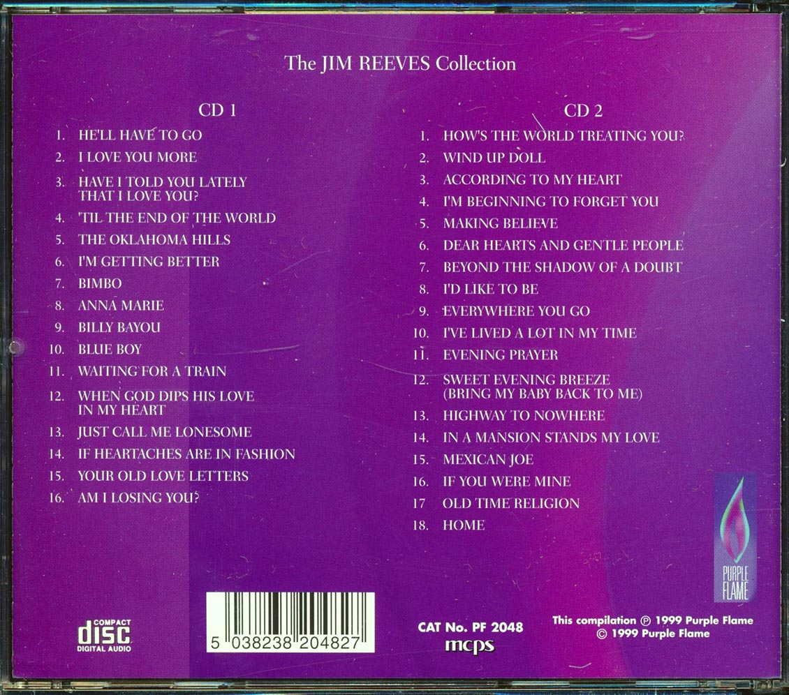 Jim Reeves - The Jim Reeves Collection: Classic Performances (34 tracks) (2xCD) Music CD
