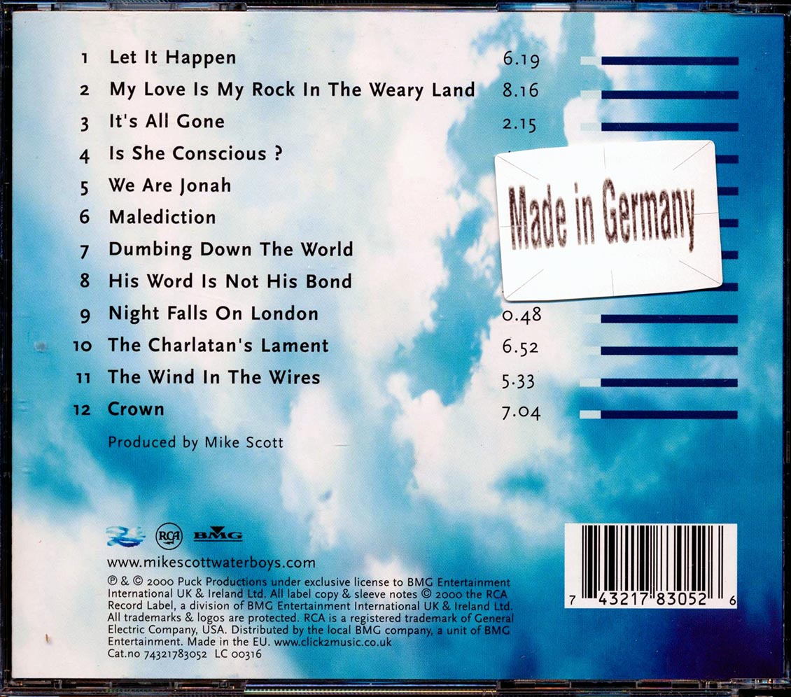The Waterboys - A Rock In The Weary Land Music CD