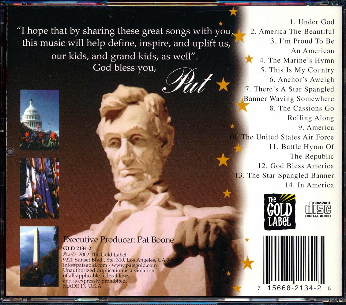 Pat Boone - Pat Boone's American Glory Music CD