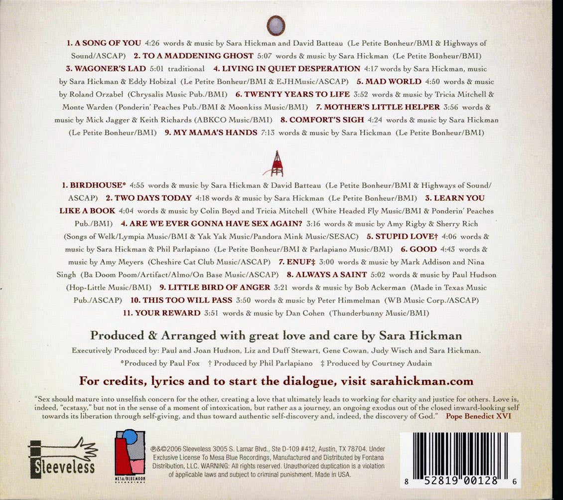 Sara Hickman - Motherlode (20 tracks) (2xCD) (deluxe 3-fold digipak) Music CD