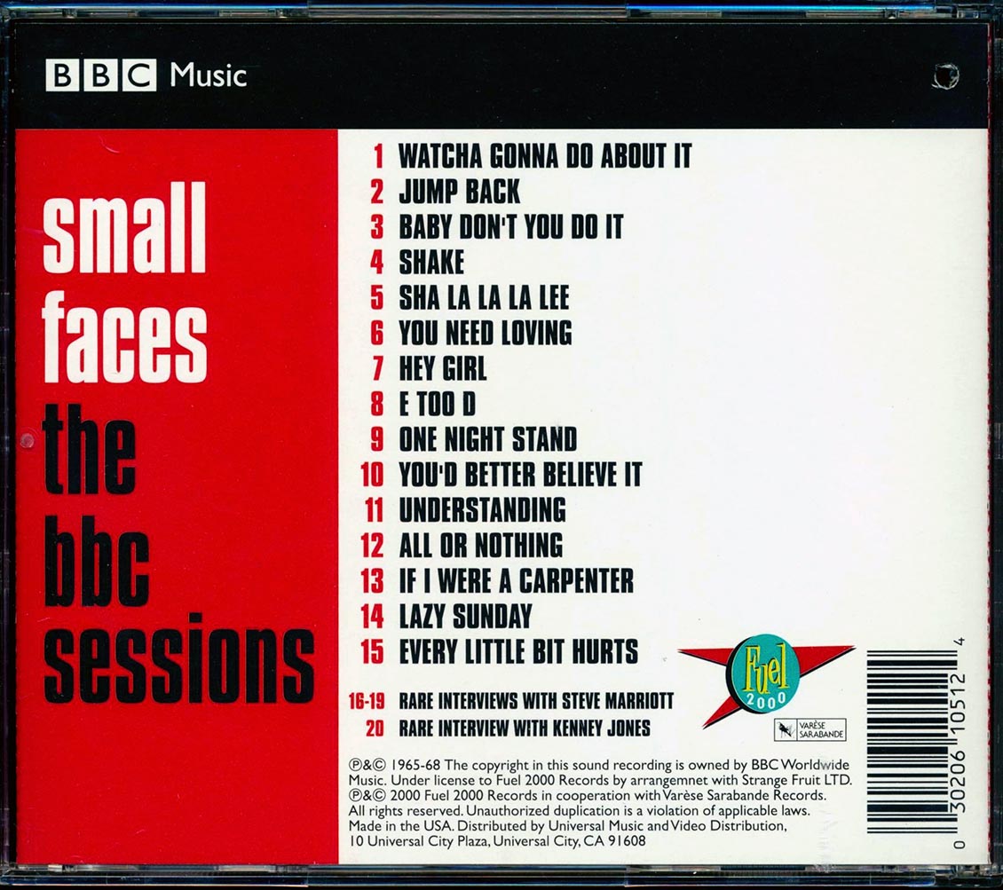 Small Faces - The BBC Sessions (marked/ltd stock) Music CD