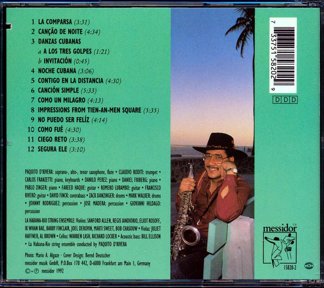 Paquito D'Rivera La Habana Rio Conexion Music CD