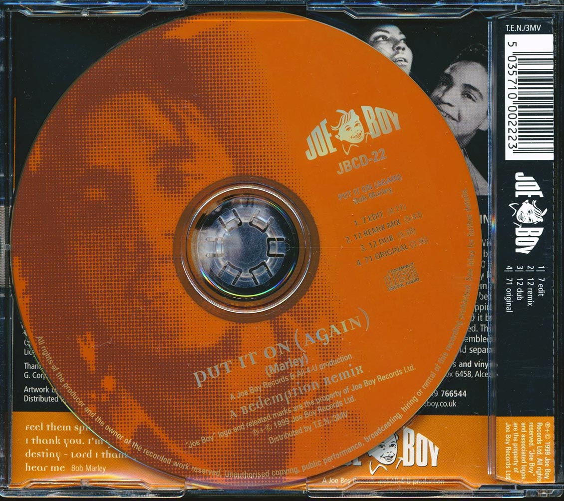 Bob Marley - Put It On (Again): A Redemption Remix (EP, 4 Tracks) Music CD