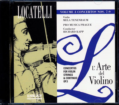 Locatelli - L'arte Del Violino Volume 3 Concertos Nos. 7-9, Mela Tenenbaum, Richard Kapp Music CD