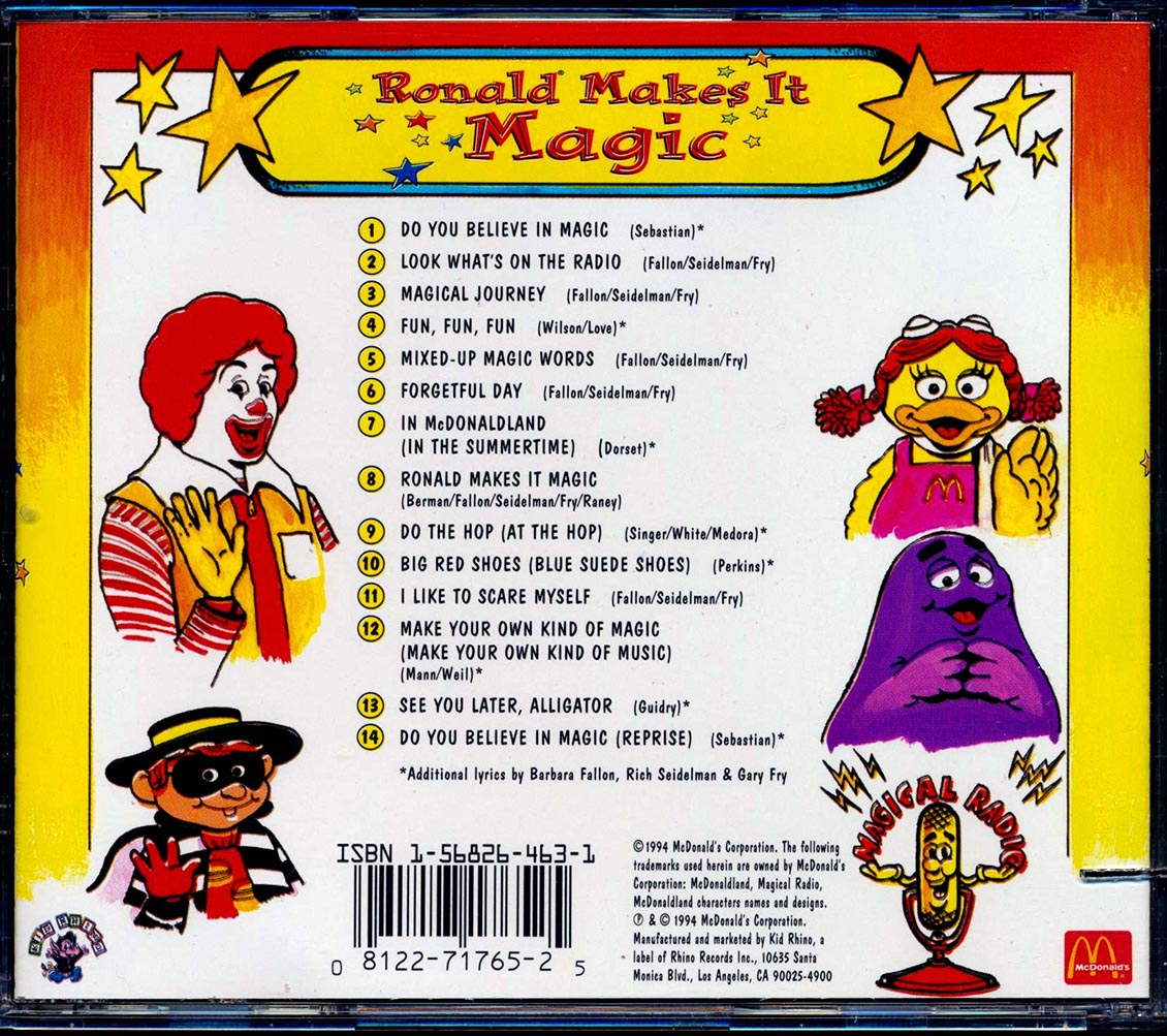 Ronald McDonald - Ronald Makes It Magic (marked/ltd stock) Music CD