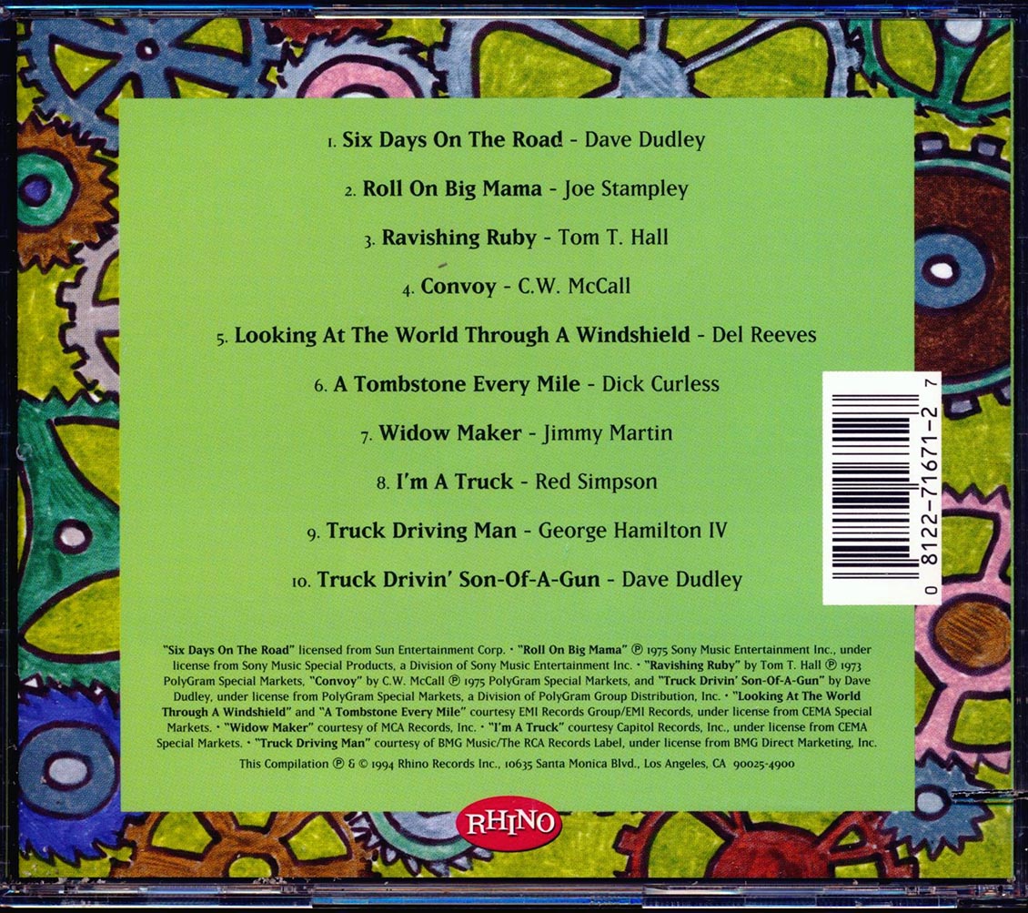 CW McCall, Red Simpson, Dave Dudley, Joe Stampley, Dick Curless, Etc. - Country Shots: Gear-Jammin' Greats (marked/ltd stock) Music CD
