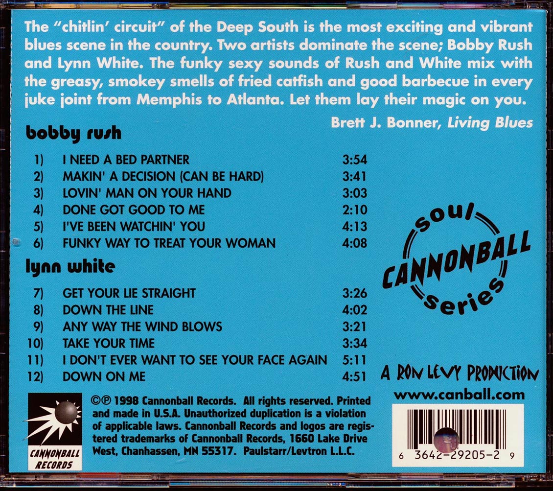 Bobby Rush, Lynn White - Southern Soul (marked/ltd stock) Music CD