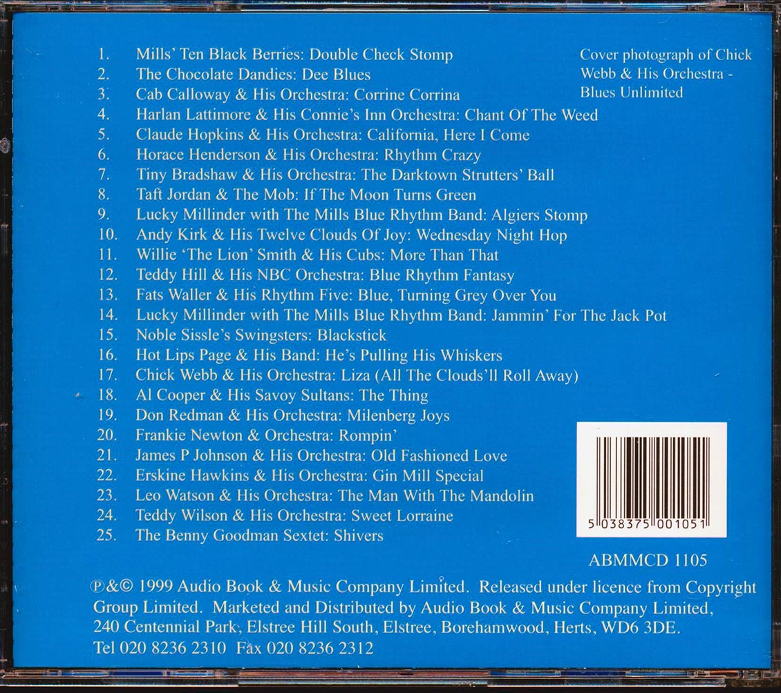 Cab Calloway, Fats Waller, Chick Webb, Etc. - Harlem Jazz: The 30s (25 tracks) Music CD