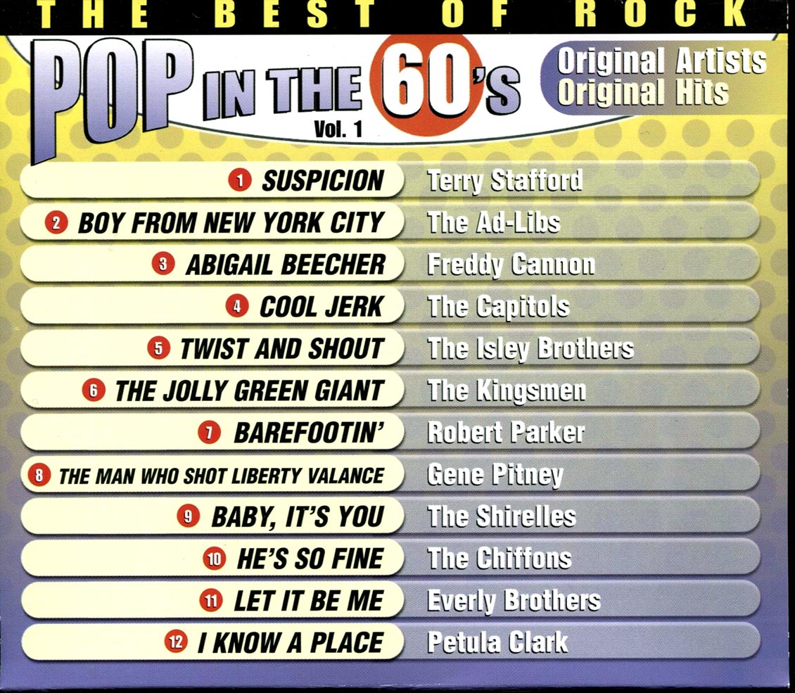 Gene Pitney, The Everly Brothers, Petula Clark, The Kingsmen, The Chiffons, Etc. - Pop In The 60's Volume 1 Music CD
