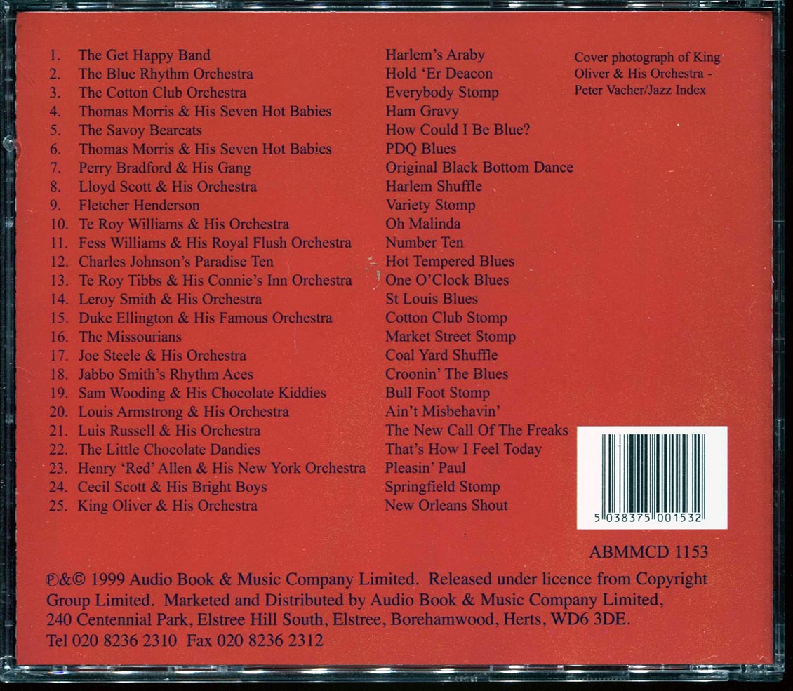 Thomas Morris & His Seven Hot Babies, The Little Chocolate Dandies, Jabbo Smith's Rhythm Aces, Etc. - Harlem Jazz: The 20s (25 tracks) Music CD