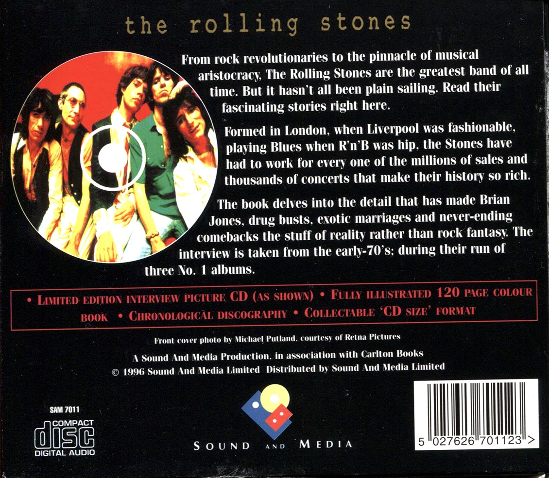 The Rolling Stones Fully Illustrated Book And Interview Disc Music CD