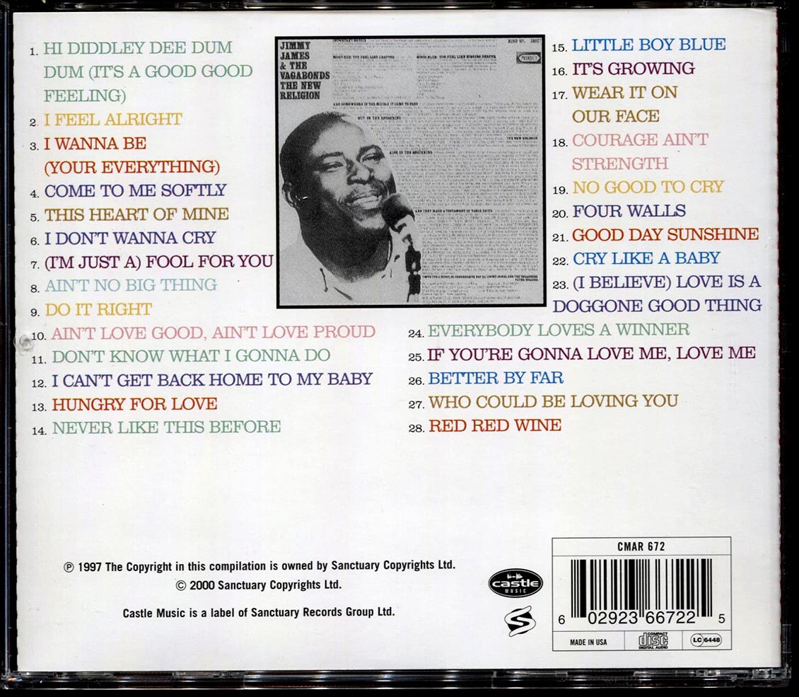 Jimmy James & The Vagabonds - Vagabond King: The Sixties Sides (28 tracks) Music CD