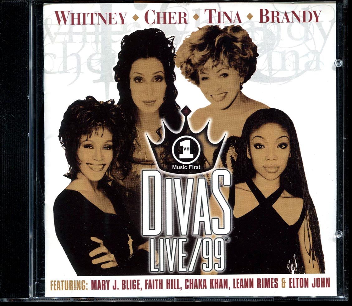 Whitney Houston, Cher, Tina Turner, Brandy, Elton John, Etc. - Divas Live 99 Music CD