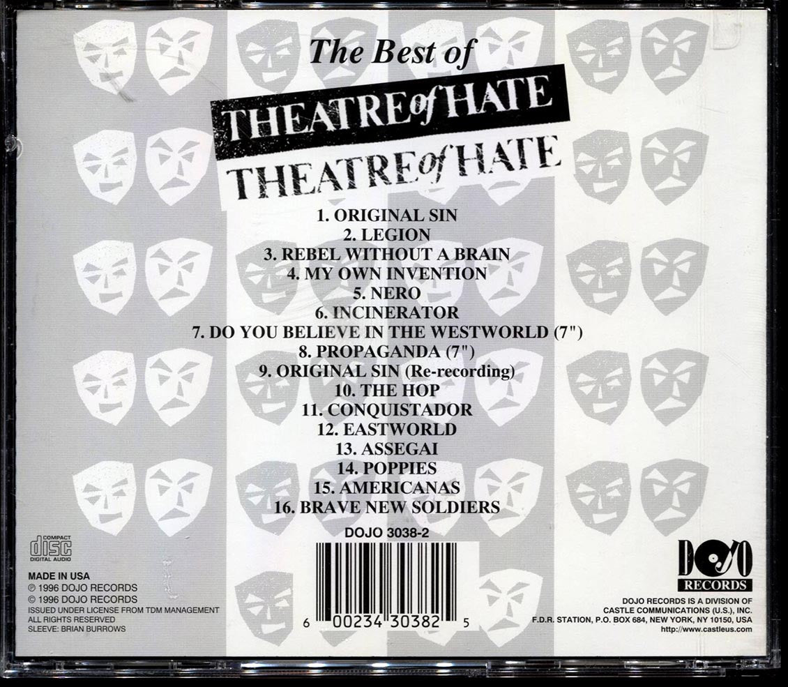 Theatre Of Hate - The Best Of Theatre Of Hate Music CD