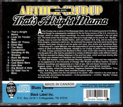 Arthur Big Boy Crudup - That's Alright Mama (marked/ltd stock) Music CD