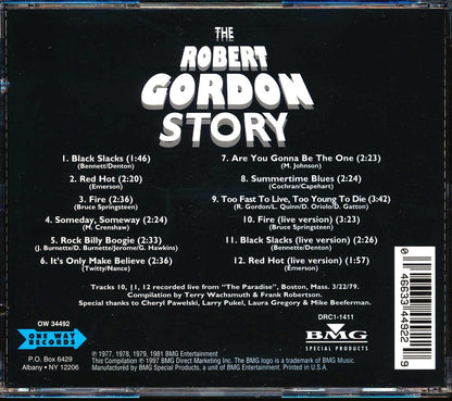 Robert Gordon The Robert Gordon Story Music CD