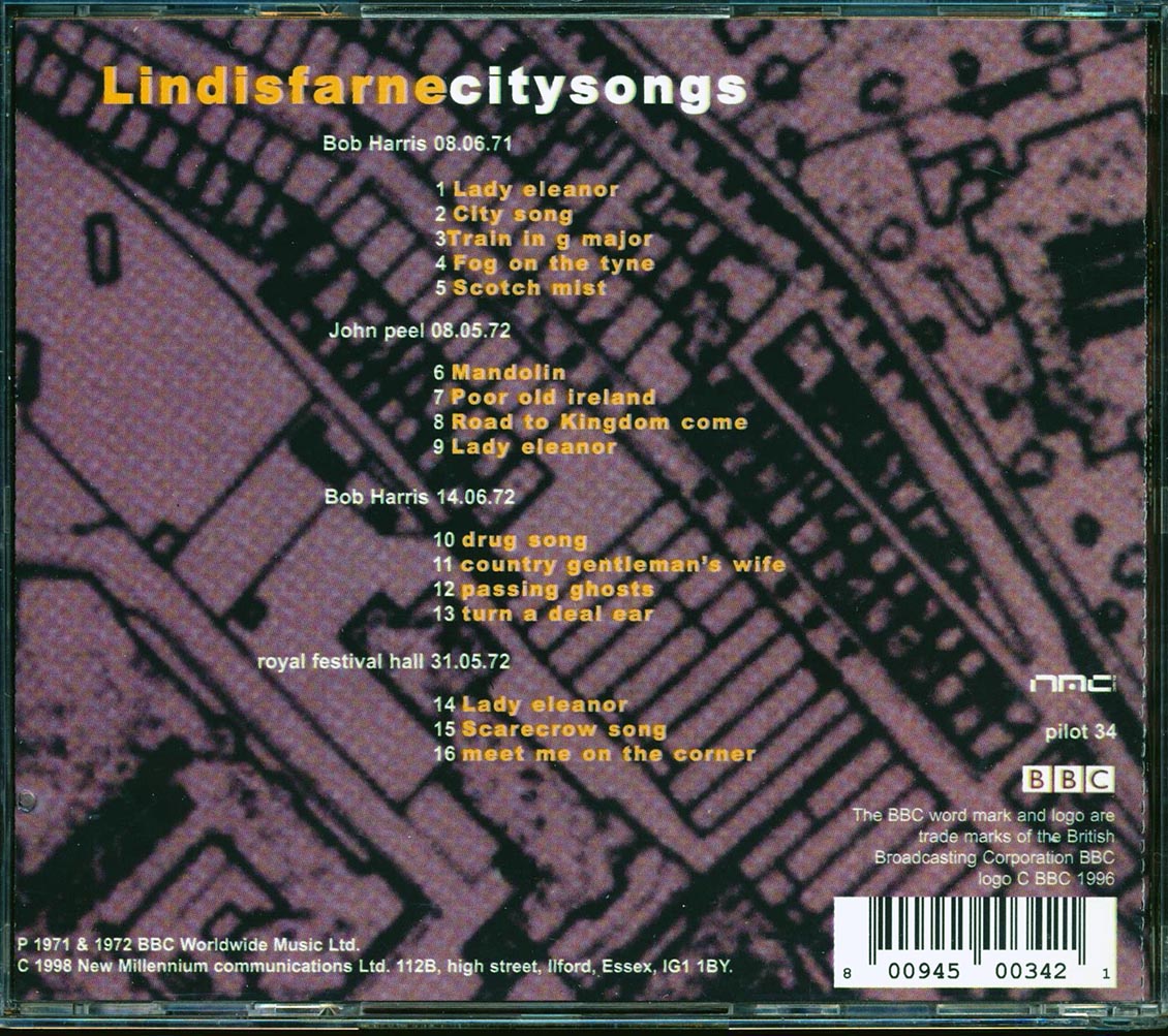 Lindisfarne - City Songs Music CD