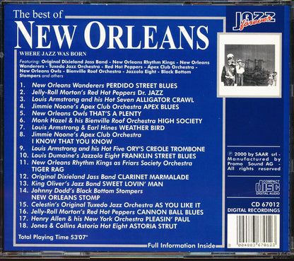 Jelly Roll Morton, Louis Armstrong, Etc. - The Best Of New Orleans: Where Jazz Was Born Music CD