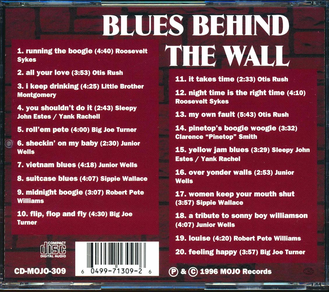 Roosevelt Sykes, Junior Wells, Big Joe Turner, Otis Rush, Etc. - Blues Behind The Wall: East Berlin 1966 Music CD