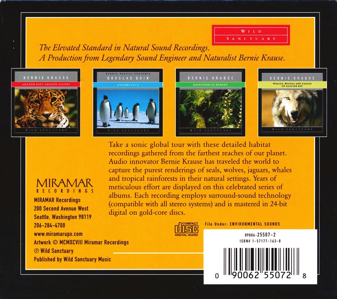Bernie Krause - The Four Corners Of The World: Wild Sanctuary (4xCD) Music CD