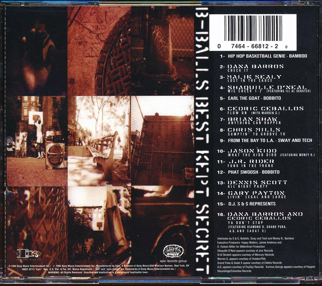 Shaquille O'Neal, Gary Payton, Dennis Scott, JR Rider, Brian Shaw, Etc. - B-Ball's Best Kept Secrets Music CD