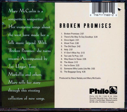 Mary McCaslin - Broken Promises (marked/ltd stock) Music CD