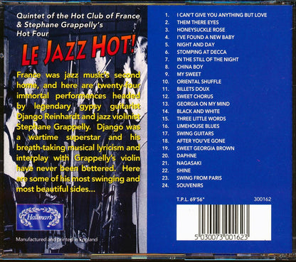 Django Reinhardt, Quintet Of The Hot Club Of France & Stephane Grappelly's Hot Four - Le Jazz Hot!: 24 Jazz Masterpieces Music CD