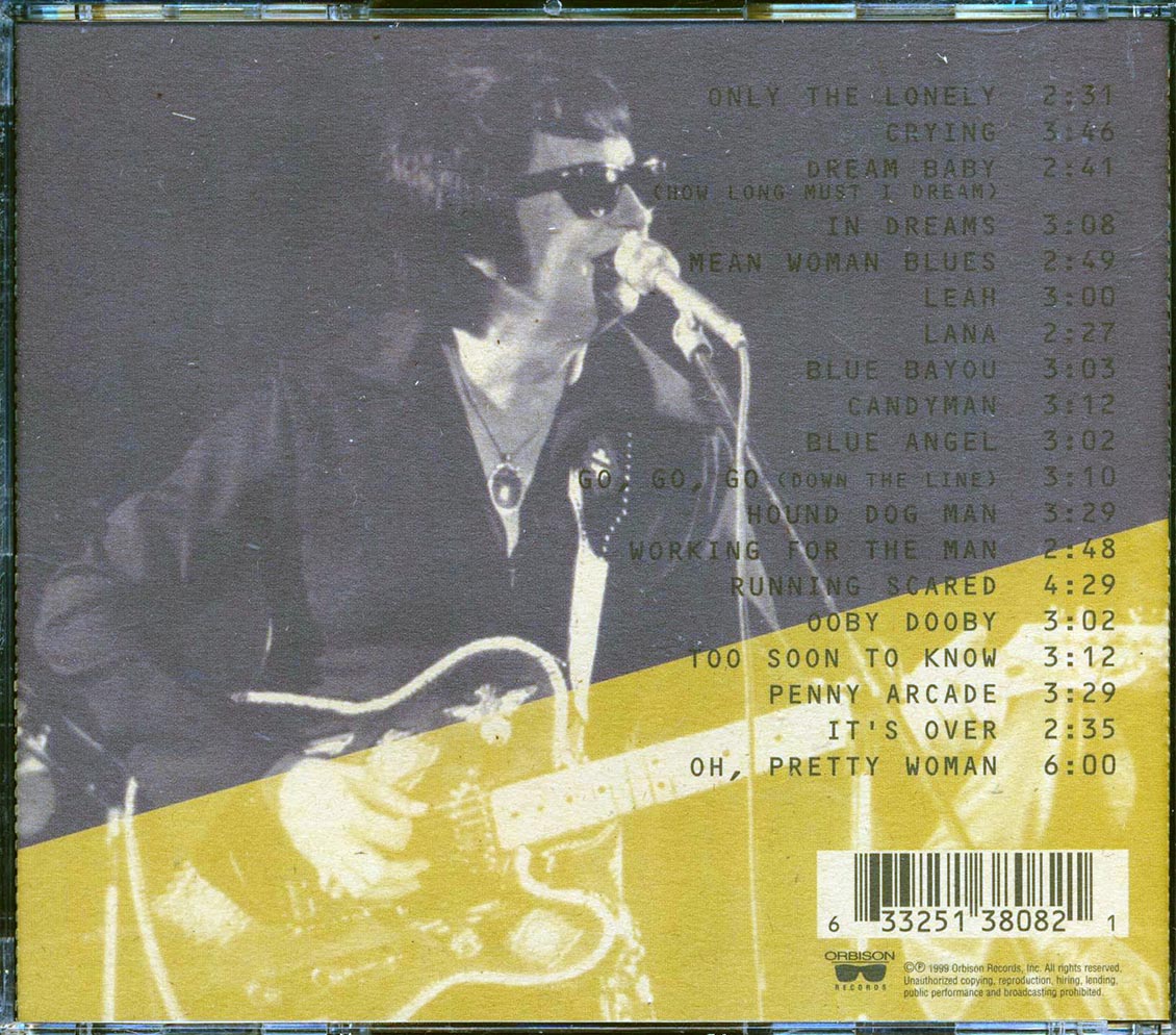 Roy Orbison - Live From Birmingham, July 13, 1980, Birmingham, Alabama, USA Music CD